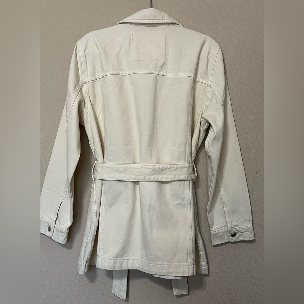 Michael Kors Bone Colored Cotton Trench Coat - Picture 2 of 6